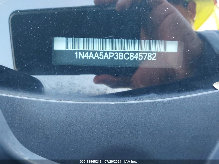2011 Nissan Maxima 3.5 Sv VIN: 1N4AA5AP3BC845782 Lot: 39968218