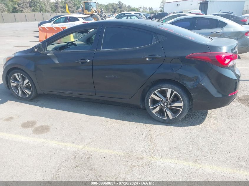 2014 Hyundai Elantra Limited VIN: 5NPDH4AE6EH496038 Lot: 39968657