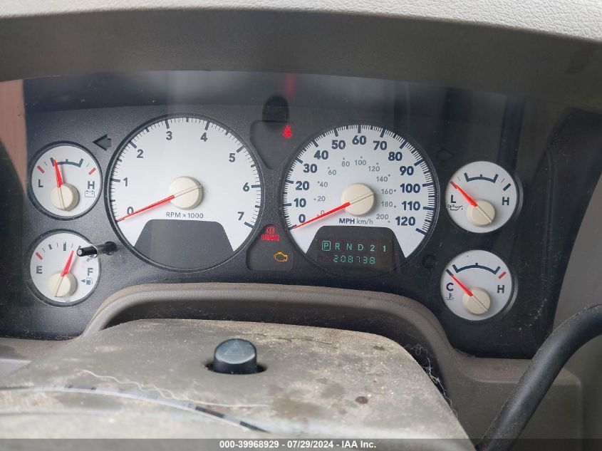 2007 Dodge Ram 2500 Slt/Sport VIN: 3D7KR28D57G738924 Lot: 39968929