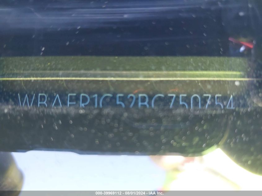 2011 BMW 528 I VIN: WBAFR1C52BC750754 Lot: 39969112