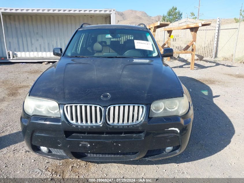 2007 BMW X3 3.0Si VIN: WBXPC93427WF07813 Lot: 39969247