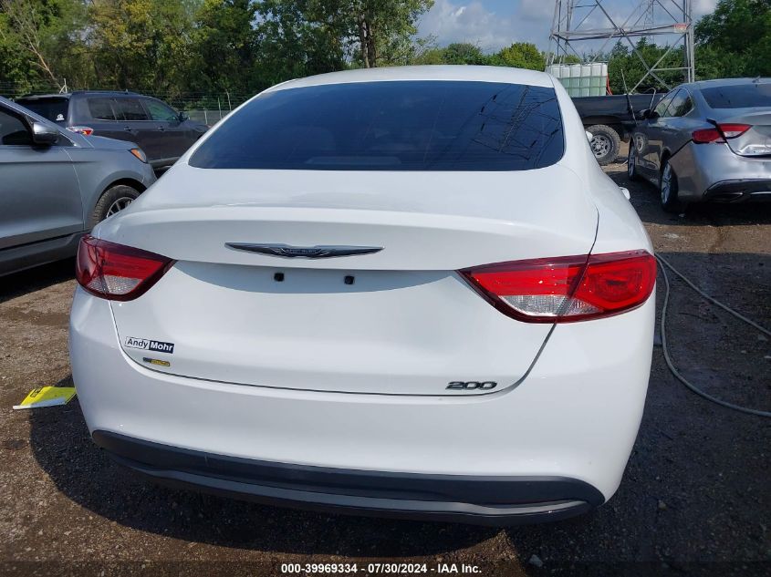 2016 Chrysler 200 Lx VIN: 1C3CCCFB7GN176804 Lot: 39969334