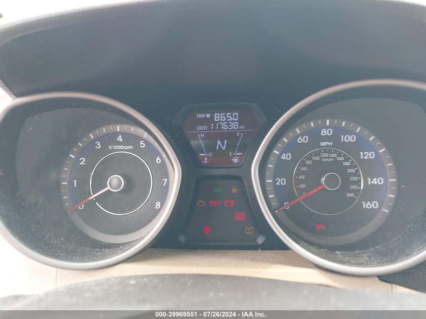 2012 Hyundai Elantra Gls (Ulsan Plant) VIN: KMHDH4AE7CU459627 Lot: 39969551