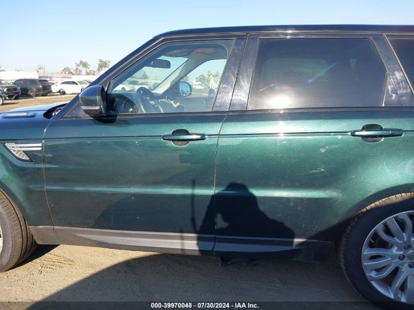 2014 Land Rover Range Rover Sport 3.0L V6 Supercharged Hse VIN: SALWR2WF4EA380249 Lot: 39970048