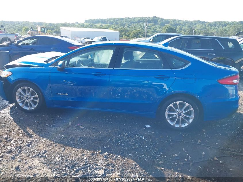 2019 Ford Fusion Hybrid Se VIN: 3FA6P0LU9KR104970 Lot: 39970408