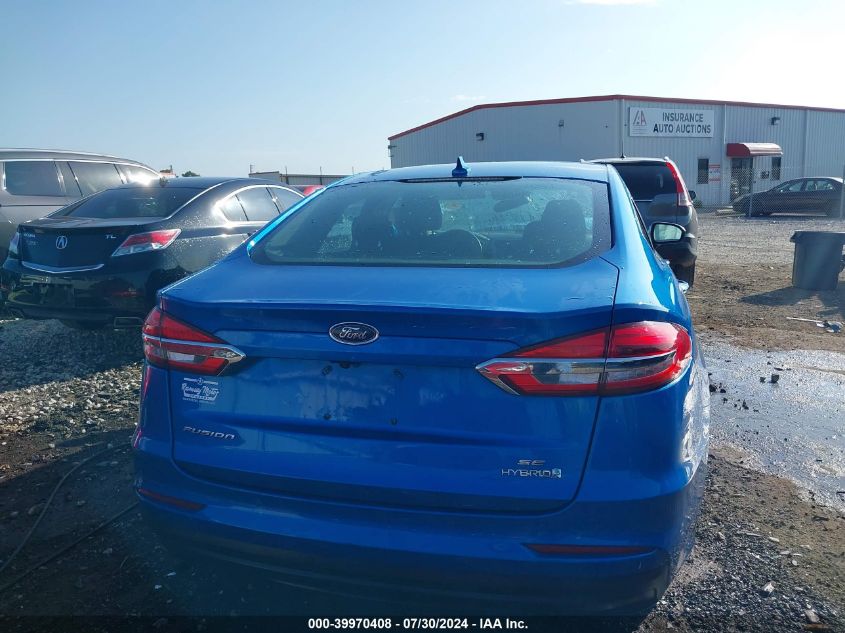 2019 Ford Fusion Hybrid Se VIN: 3FA6P0LU9KR104970 Lot: 39970408