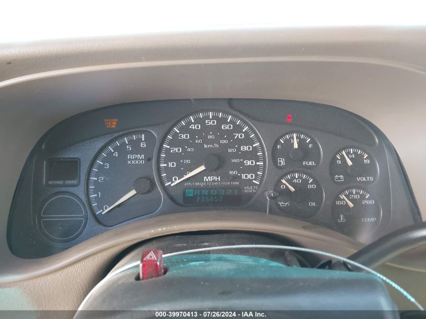 2002 Chevrolet Tahoe C1500 VIN: 1GNEC13V82R271470 Lot: 39970413