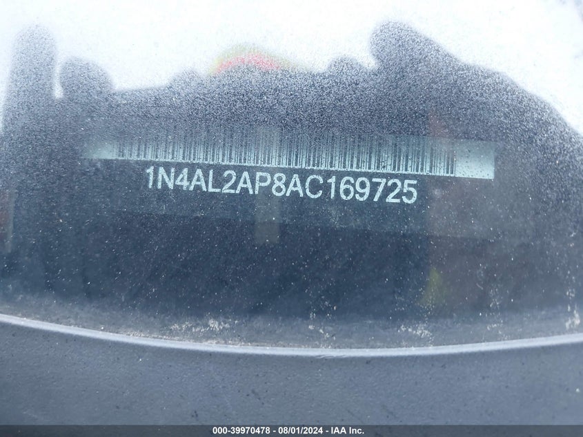 2010 Nissan Altima S VIN: 1N4AL2AP8AC169725 Lot: 39970478