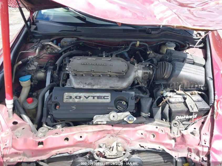2006 Honda Accord 3.0 Ex VIN: 1HGCM665X6A037729 Lot: 39970513