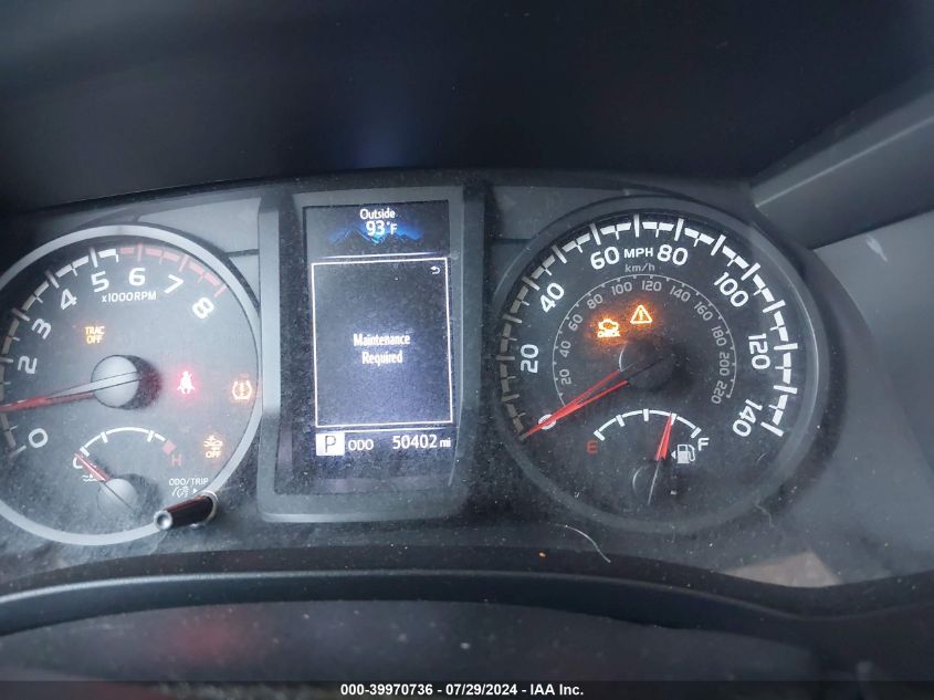 2019 Toyota Tacoma Double Cab/Sr/Sr5 VIN: 5TFAX5GN8KX134537 Lot: 39970736