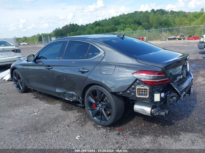 2022 Genesis G70 3.3T Rwd VIN: KMTG54TEXNU084120 Lot: 39970884