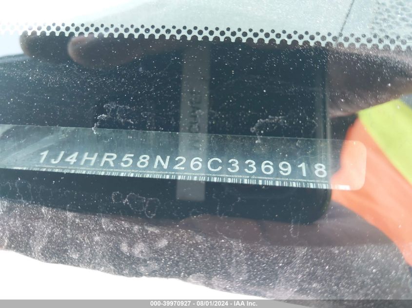 2006 Jeep Grand Cherokee Limited VIN: 1J4HR58N26C336918 Lot: 39970927