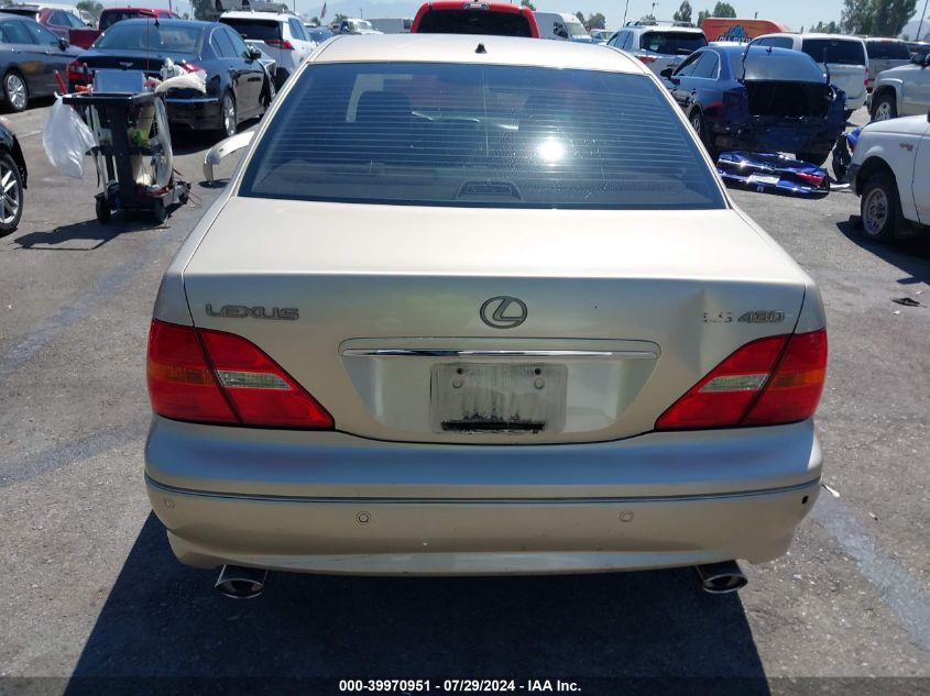 2001 Lexus Ls 430 VIN: JTHBN30F810042433 Lot: 39970951