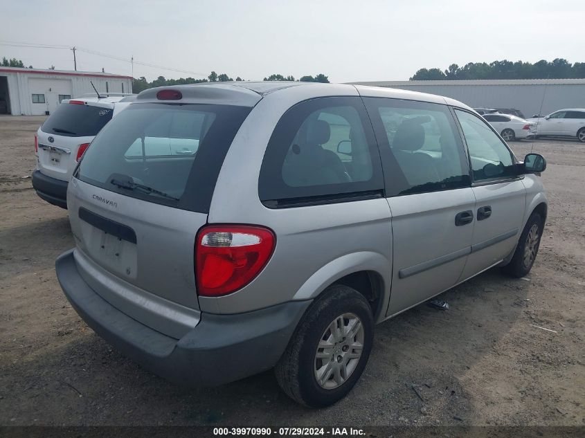 2006 Dodge Caravan Se VIN: 1D4GP25E56B725040 Lot: 39970990