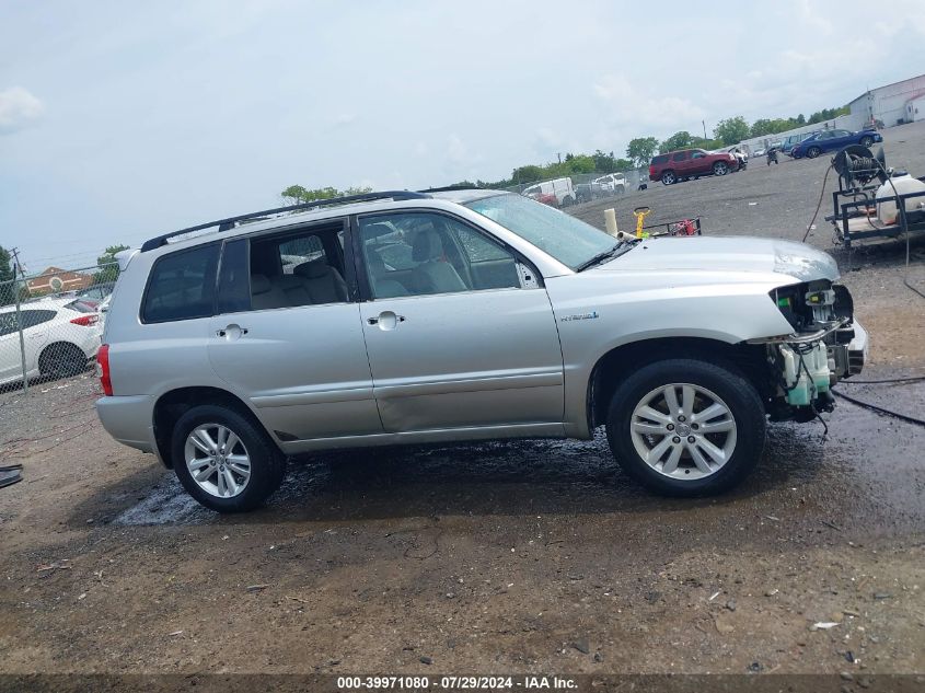 2007 Toyota Highlander Hybrid V6 VIN: JTEEW21A870035253 Lot: 39971080