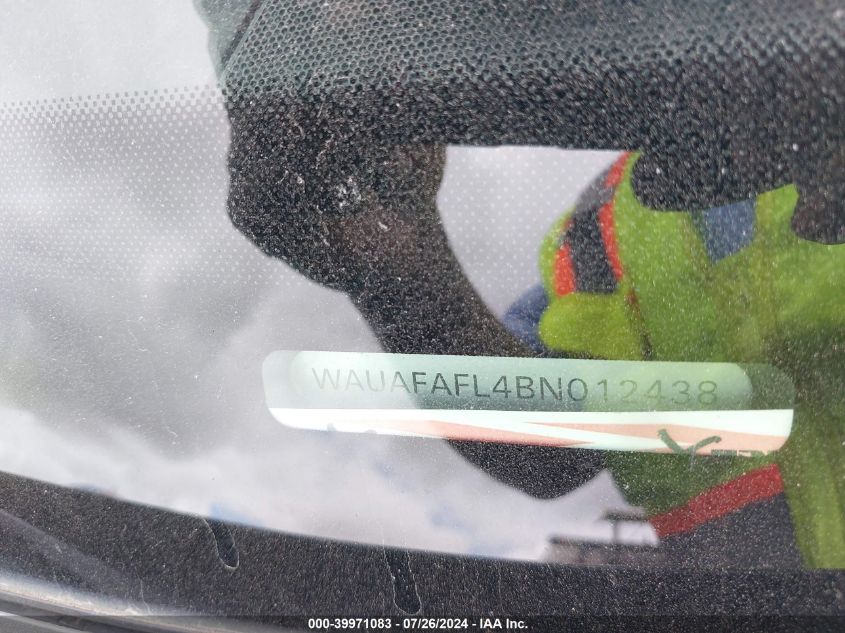 2011 Audi A4 Premium VIN: WAUAFAFL4BN012438 Lot: 39971083