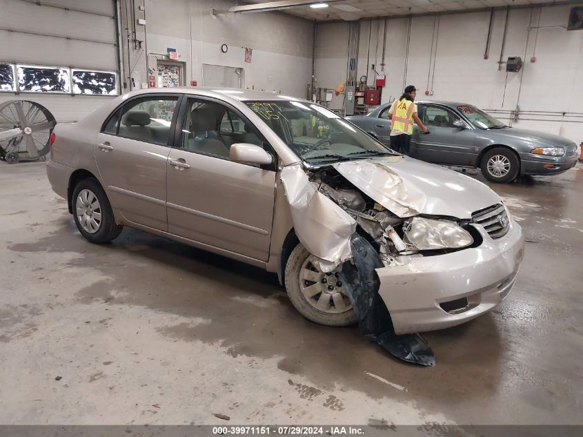 2003 Toyota Corolla Le VIN: 2T1BR32E43C151667 Lot: 39971151