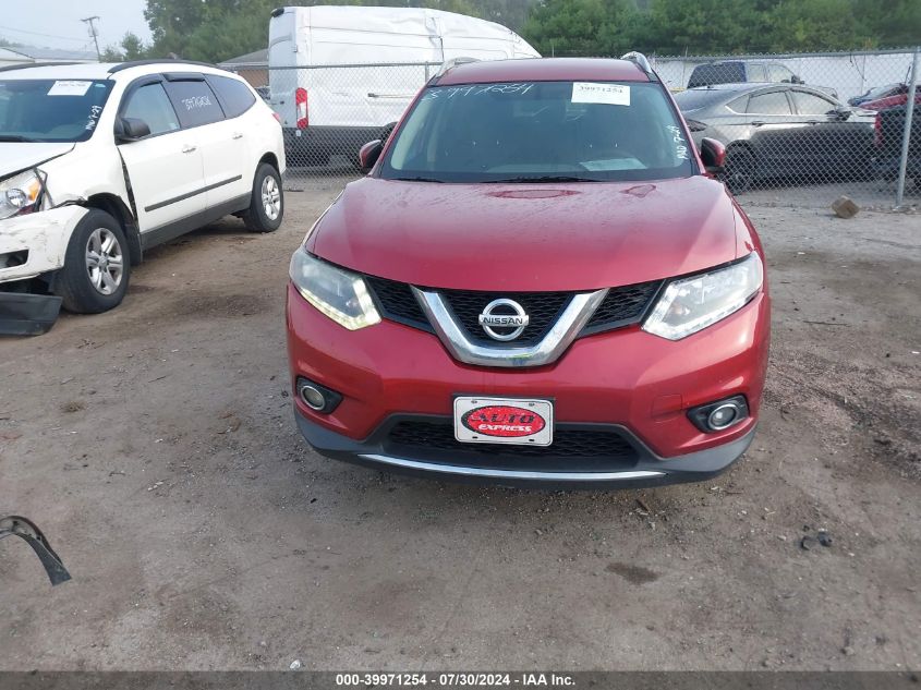 2016 Nissan Rogue S/Sl/Sv VIN: 5N1AT2MT0GC772689 Lot: 39971254