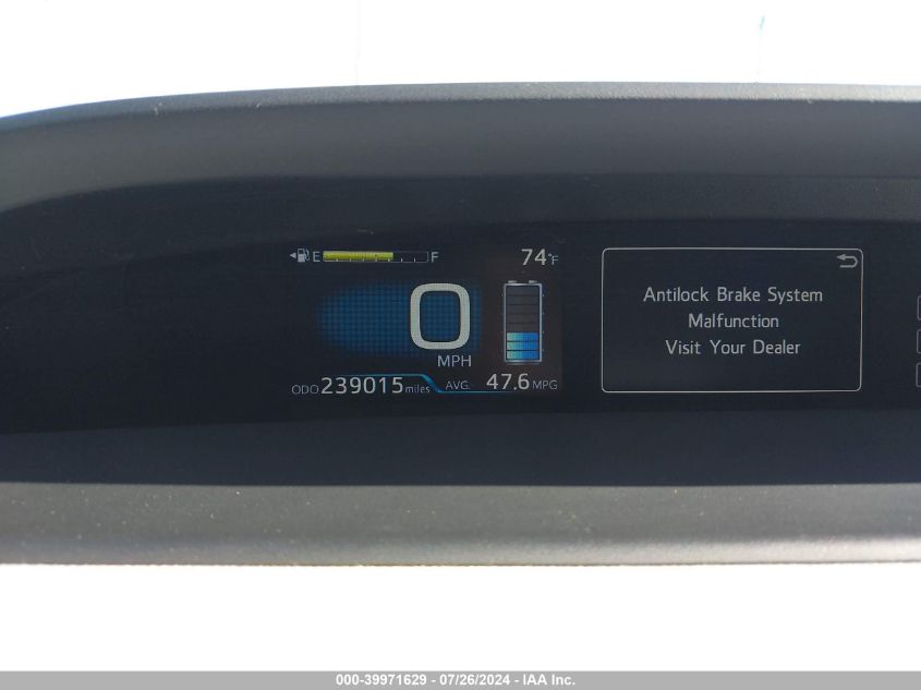 2016 Toyota Prius VIN: JTDKARFU3G3512087 Lot: 39971629