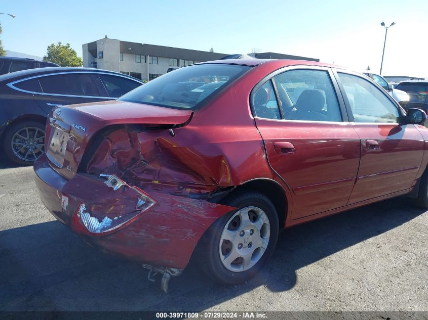 2002 Hyundai Elantra Gls VIN: KMHDN45D52U368025 Lot: 39971809