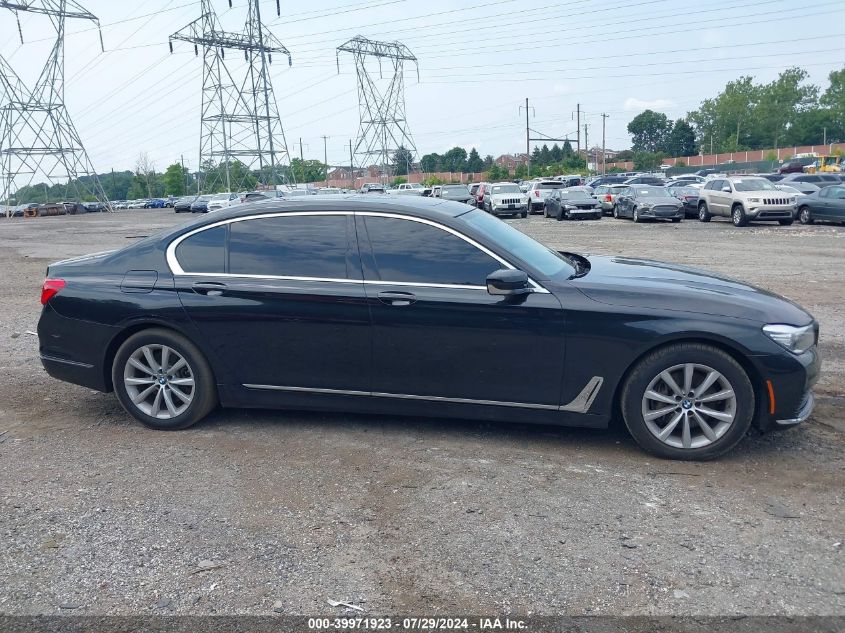 2019 BMW 740I xDrive VIN: WBA7E4C50KGV28370 Lot: 39971923