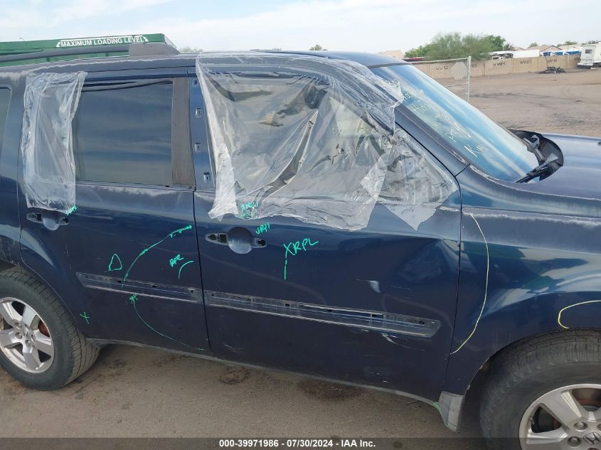 2010 Honda Pilot Ex VIN: 5FNYF3H43AB004931 Lot: 39971986