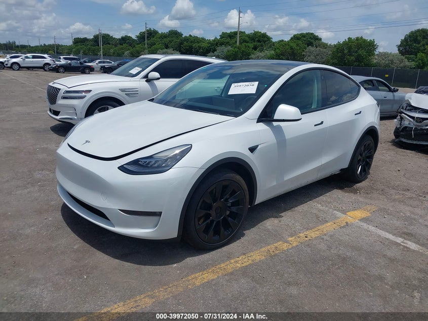 VIN 7SAYGDEE1NF451444 2022 TESLA MODEL Y LONG RANGE DUAL MOTOR ALL-WHEEL DRIVE