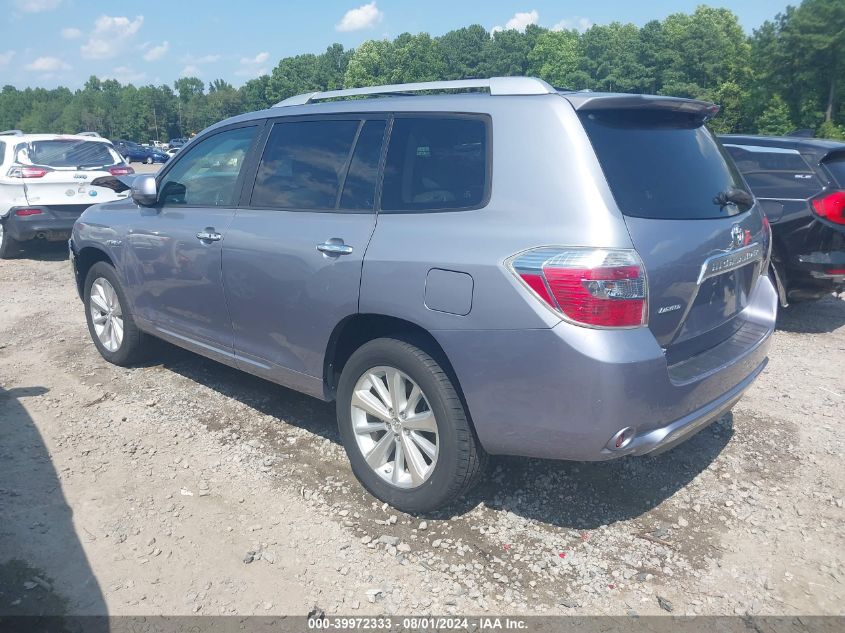 2010 Toyota Highlander Hybrid Limited V6 VIN: JTEJW3EH8A2038306 Lot: 39972333