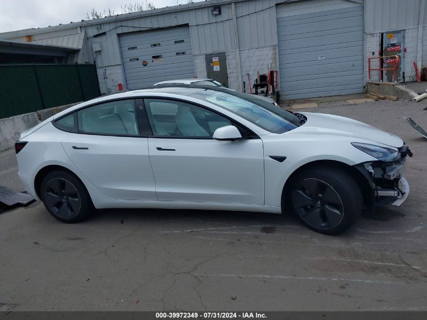 2021 Tesla Model 3 Standard Range Plus Rear-Wheel Drive VIN: 5YJ3E1EA4MF851795 Lot: 39972349