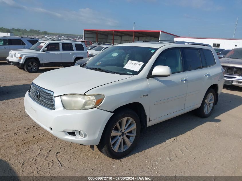 2008 Toyota Highlander Hybrid Limited VIN: JTEEW44A882020801 Lot: 39972710