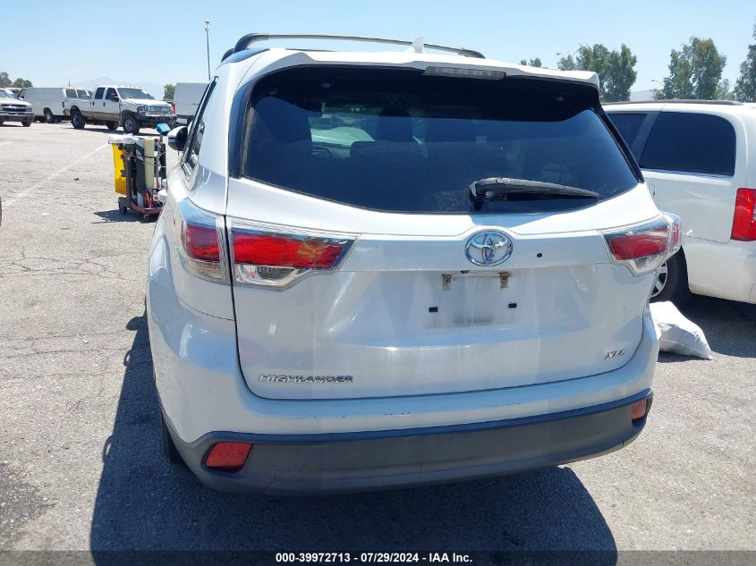 2016 Toyota Highlander Xle V6 VIN: 5TDKKRFH5GS177445 Lot: 39972713