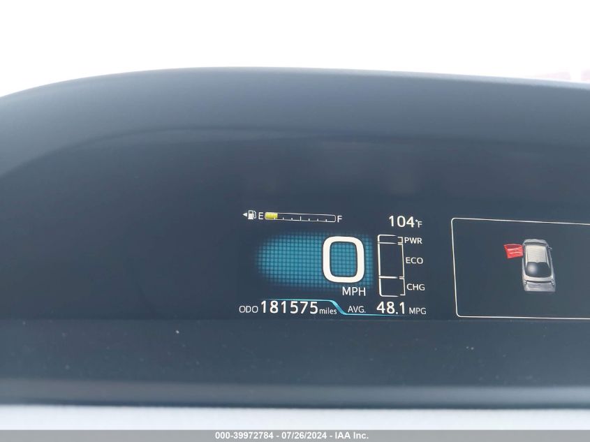 2016 Toyota Prius Three VIN: JTDKARFU0G3022495 Lot: 39972784