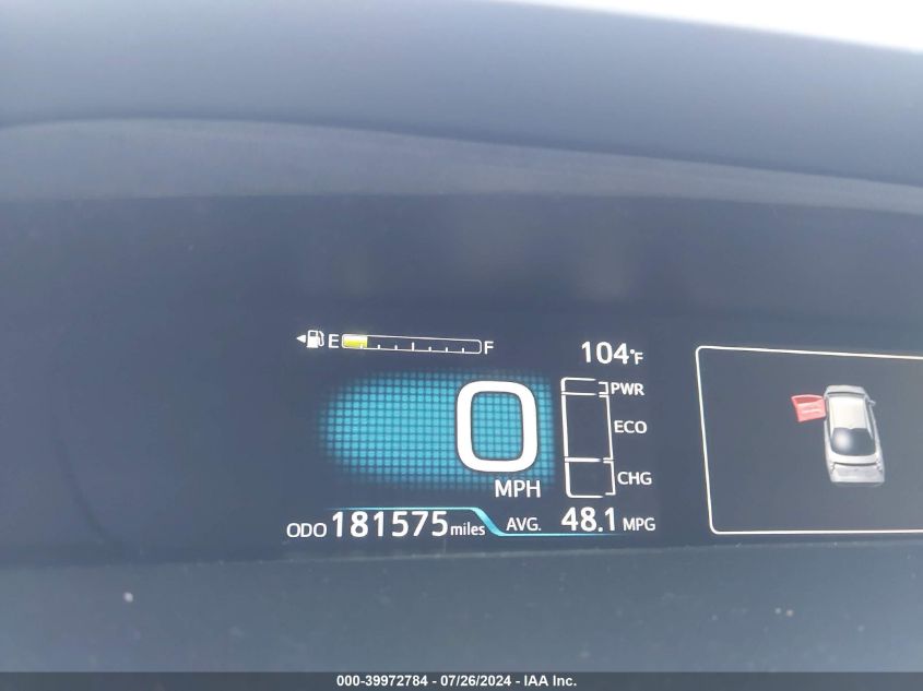 2016 Toyota Prius Three VIN: JTDKARFU0G3022495 Lot: 39972784