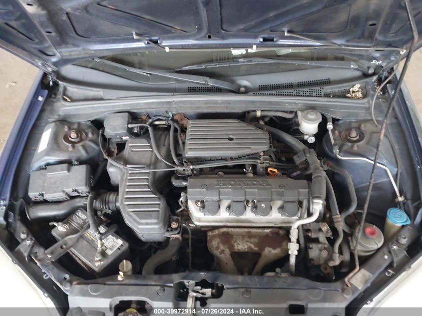 2003 Honda Civic Lx VIN: 2HGES165X3H505652 Lot: 39972914