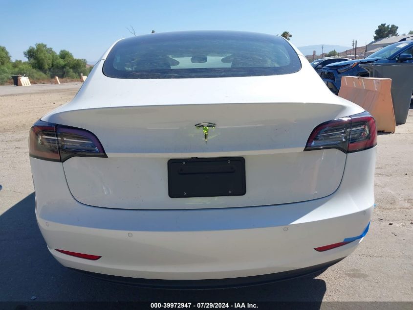 2021 Tesla Model 3 Standard Range Plus Rear-Wheel Drive VIN: 5YJ3E1EA1MF994901 Lot: 39972947