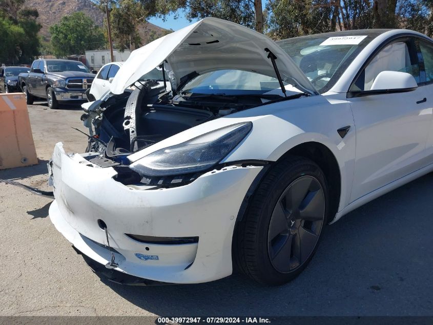 2021 Tesla Model 3 Standard Range Plus Rear-Wheel Drive VIN: 5YJ3E1EA1MF994901 Lot: 39972947