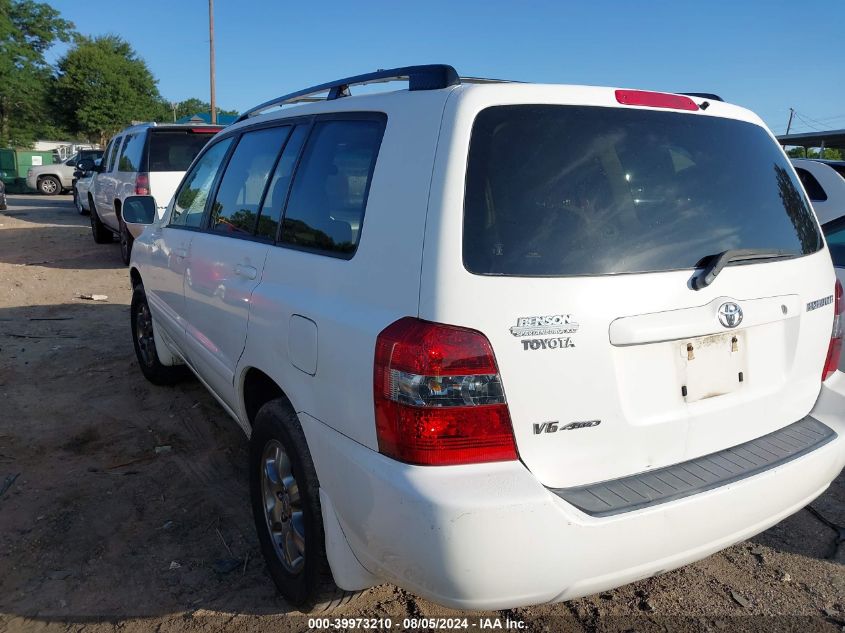 2005 Toyota Highlander V6 VIN: JTEEP21A550089586 Lot: 39973210