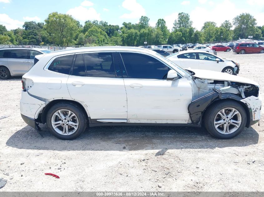 2021 BMW X3 xDrive30I VIN: 5UXTY5C04M9G39743 Lot: 39973636