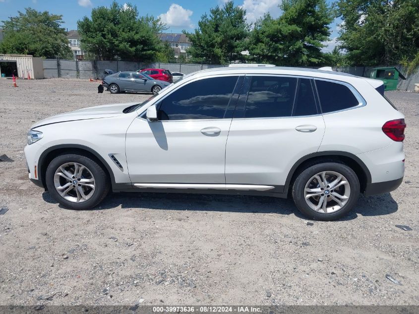 2021 BMW X3 xDrive30I VIN: 5UXTY5C04M9G39743 Lot: 39973636