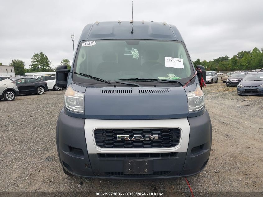 2019 Ram Promaster 3500 Cargo Van High Roof 159 Wb Ext VIN: 3C6URVJG0KE560232 Lot: 39973806