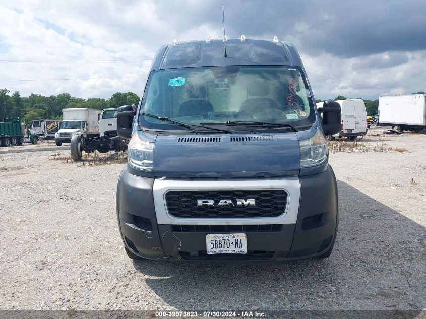 2021 Ram Promaster 3500 Cargo Van High Roof 159 Wb Ext VIN: 3C6MRVJG9ME562600 Lot: 39973823