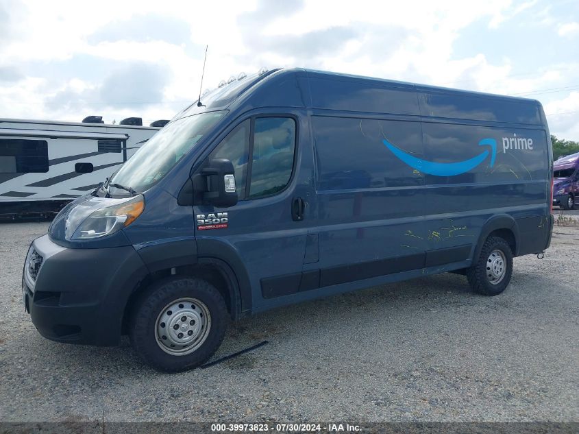 2021 Ram Promaster 3500 Cargo Van High Roof 159 Wb Ext VIN: 3C6MRVJG9ME562600 Lot: 39973823