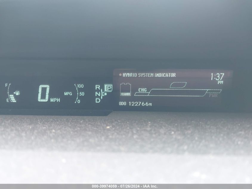 2011 Toyota Prius Two VIN: JTDKN3DU3B1367142 Lot: 39974059