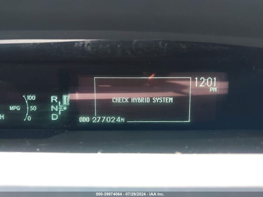 2010 Toyota Prius Iii VIN: JTDKN3DU0A0176394 Lot: 39974064