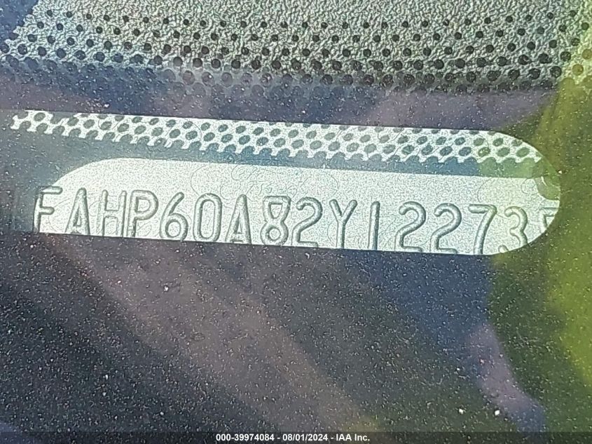 2002 Ford Thunderbird VIN: 1FAHP60A82Y122738 Lot: 39974084