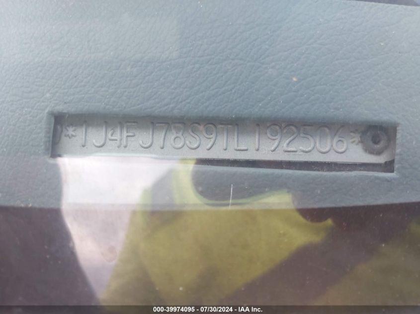 1996 Jeep Cherokee Country VIN: 1J4FJ78S9TL192506 Lot: 39974095