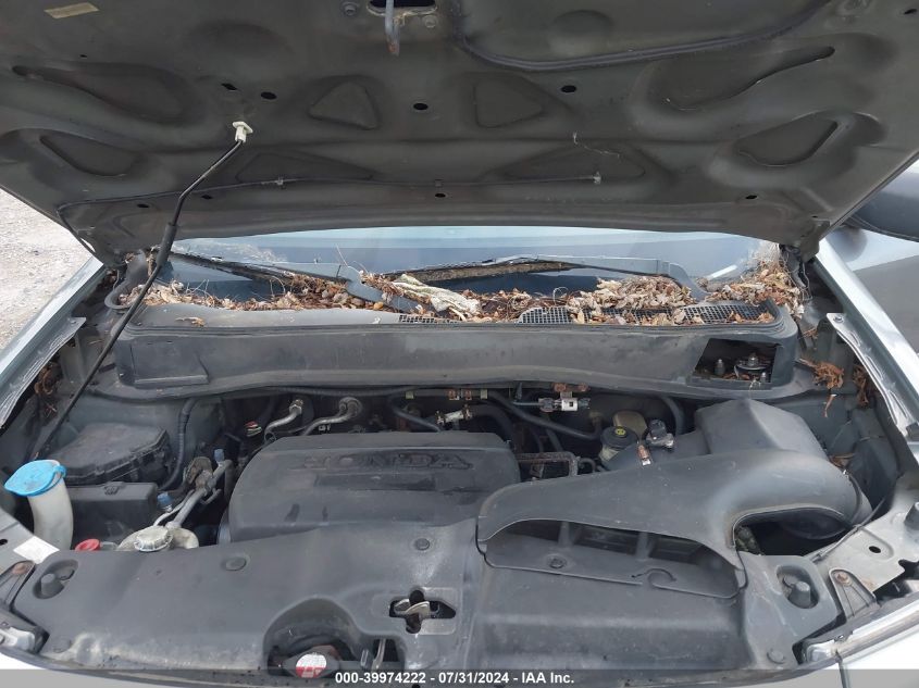 2010 Honda Pilot Ex-L VIN: 5FNYF4H52AB015627 Lot: 39974222