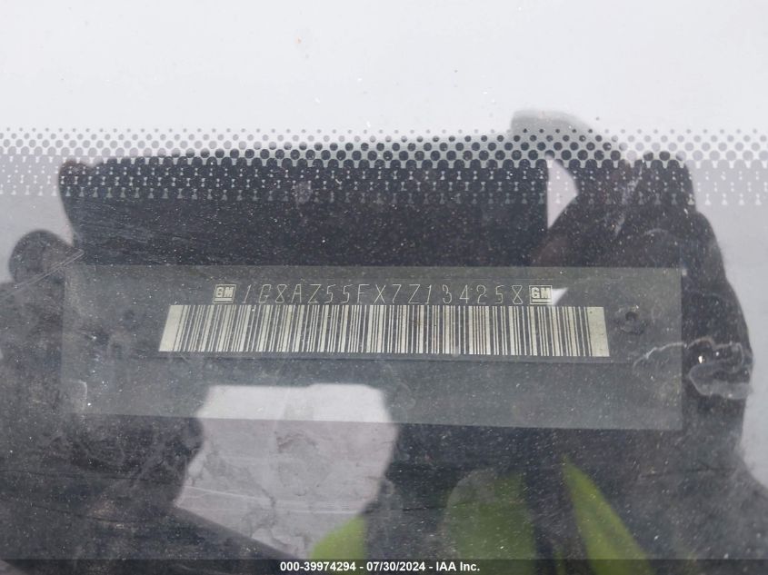 2007 Saturn Ion 2 VIN: 1G8AZ55FX7Z134258 Lot: 39974294