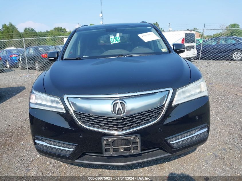 2014 Acura Mdx Advance Pkg W/Entertainment Pkg VIN: 5FRYD4H85EB030482 Lot: 39975025