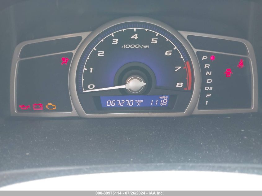 2009 Honda Civic Lx-S VIN: 2HGFA16689H346672 Lot: 39975114